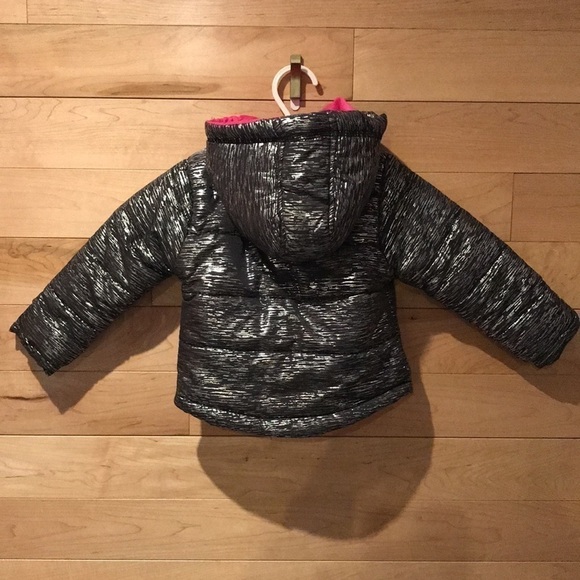 Body glove jacket size 2T pink silver black puffer coat - Picture 2 of 8